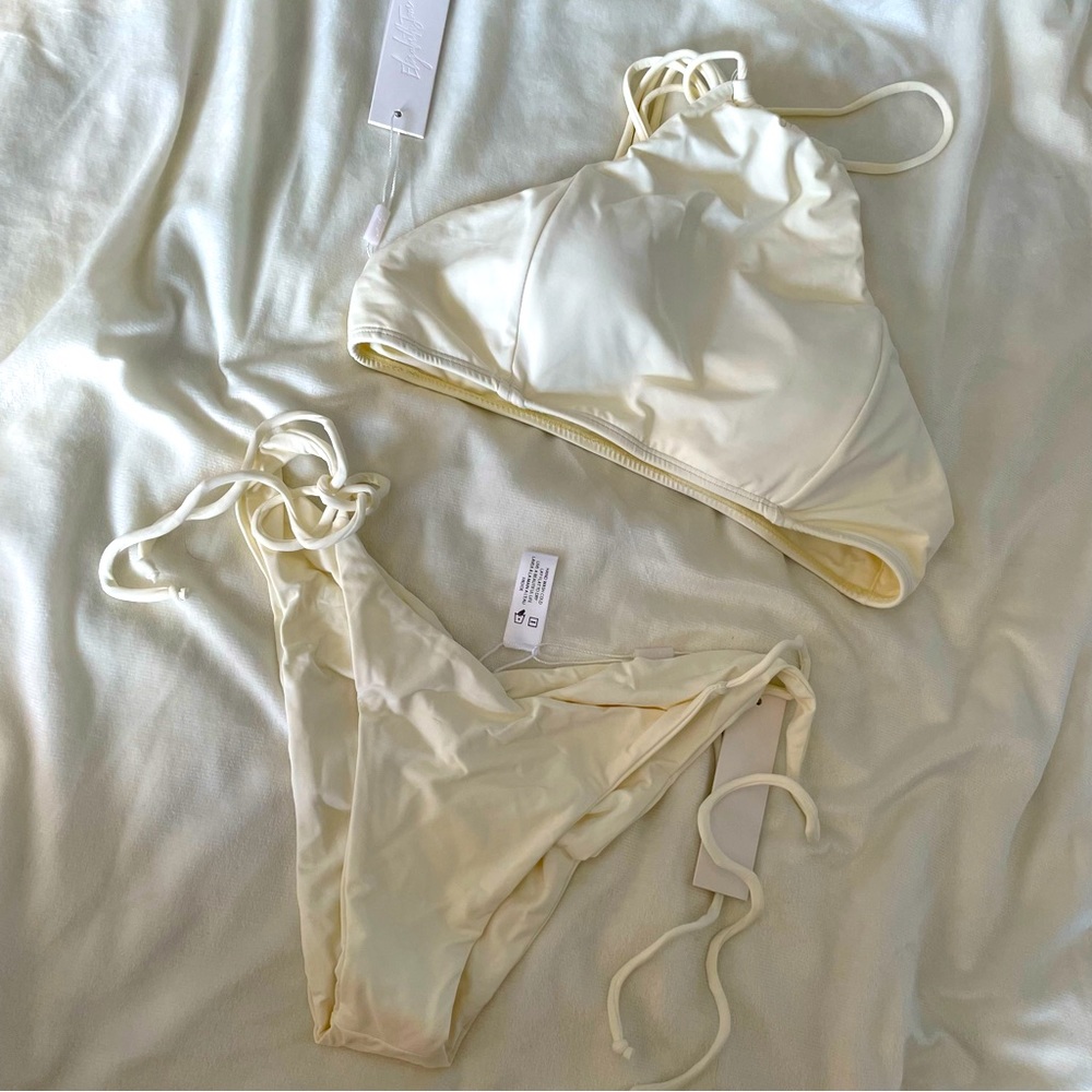 NWT high neck tie side bikini set